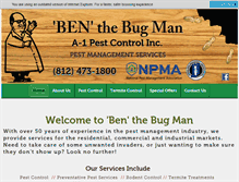 Tablet Screenshot of benthebugman.com